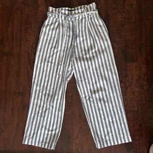 Zara striped cropped pants